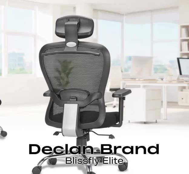 Declan Blissfly Elite high back ergonomic mesh office chair with headrest