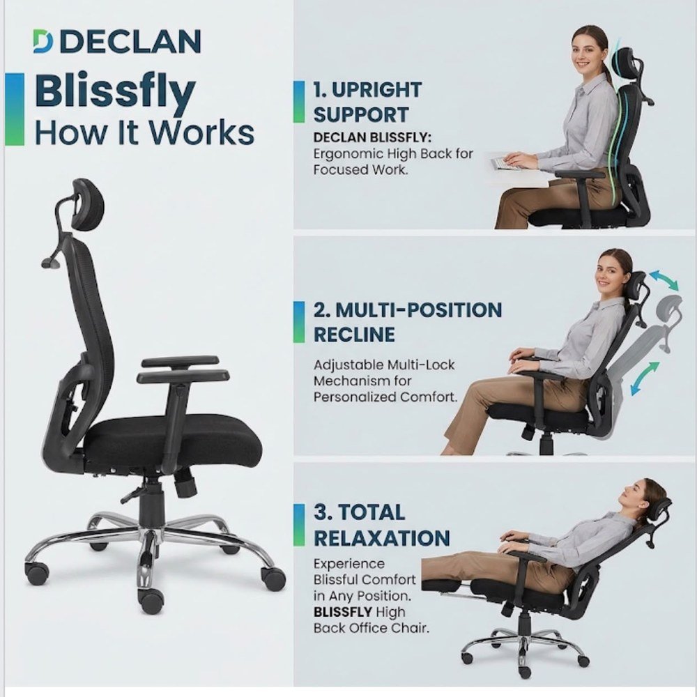 Declan Blissfly ergonomic recliner chair