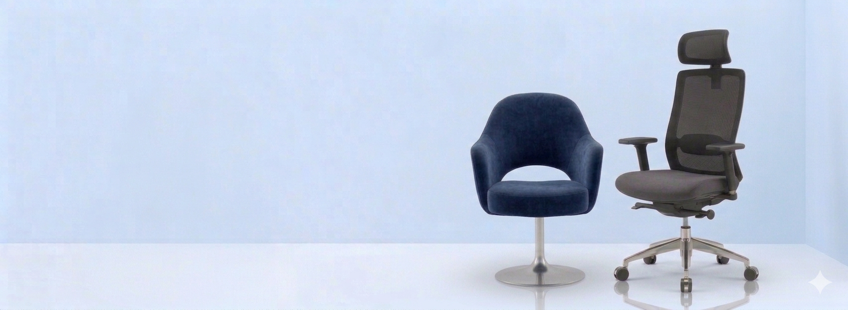 Ergonomic office chairs in Bangalore – Declan yellow executive and mesh ergonomic seating since 1998